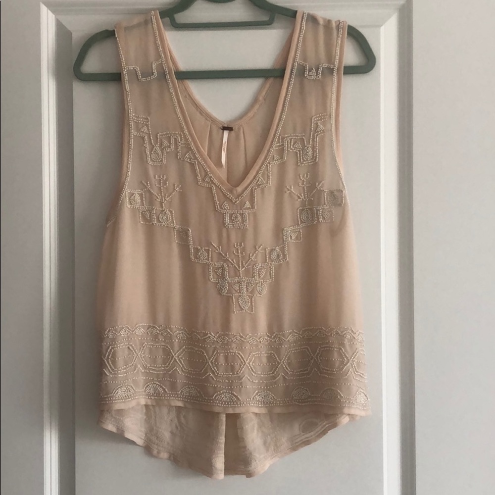 Free People Beaded Blouse